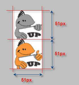 Double-sided Scroll-to-top icon