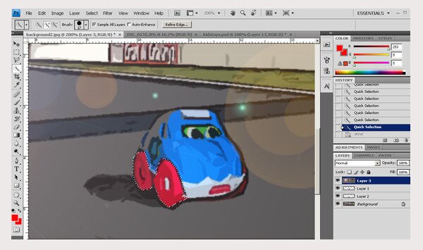 Use your kids' toys to personalize your graphic designs