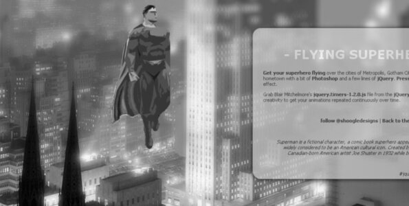 Create a flying Superhero