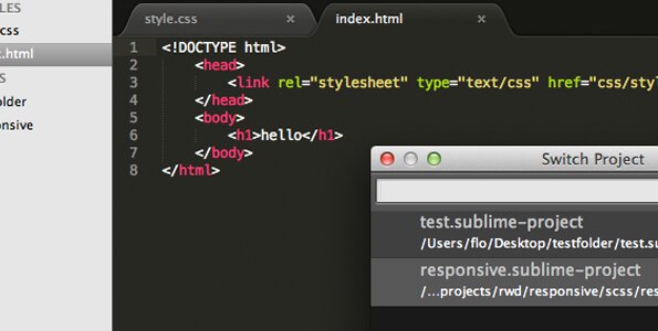 Sublime Text 2 Projects